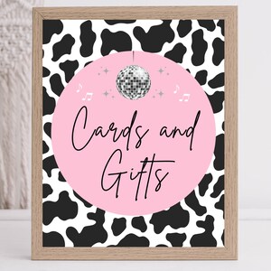 Cartes & Cadeaux | Signe d'anniversaire Disco Cowgirl | Allons-y les filles | Cow-girl strass | Cow-girl de l'espace | Anniversaire de Nashville | 8x10 | Imprimable