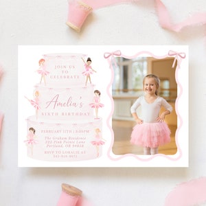 Ballerina Birthday Invitation | Ballet Birthday | Dance and Twirl | Dance Birthday | Tutu Cute | 1st Birthday | Girl Birthday | Printable