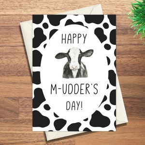 Biglietto per la Festa della Mamma Mucca / Festa della Mamma Felice M-mammelle / Festa della Mamma / Biglietto per la Festa della Mamma Divertente / Biglietto per la Festa della Mamma carino / Download istantaneo / Stampabile