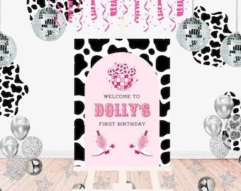 Man I Feel Like Im One Birthday Welcome Sign | Let's Go Girls | Disco Cowgirl | Space Cowgirl | 18"x24", 20"x30" or 24"x36" | Printable Sign
