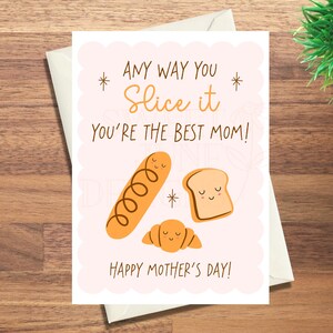 Tarjeta para el Día de la Madre que hace pan / Mamá que hace masa madre / Día de la Madre / Tarjeta divertida para el Día de la Madre / Tarjeta linda para el Día de la Madre / Descarga instantánea / Imprimible