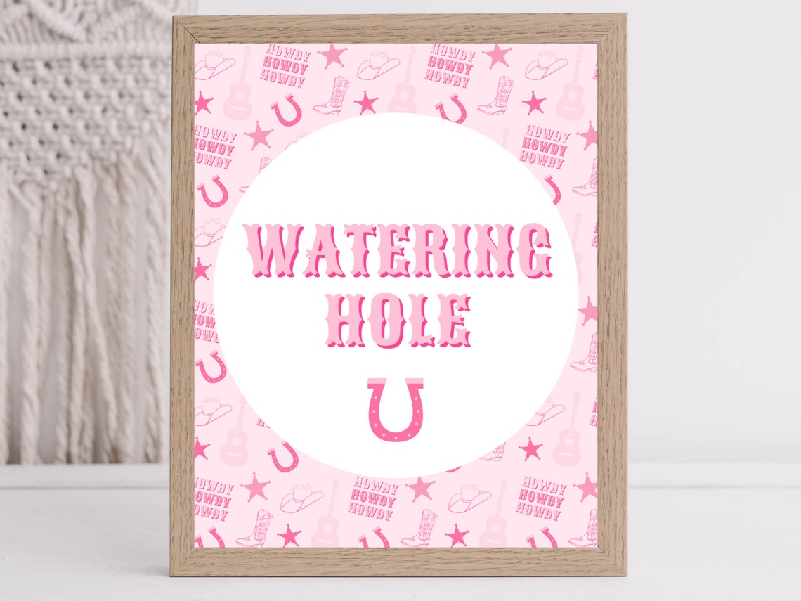 Pink First Rodeo Birthday Welcome Sign Disco Cowgirl 1st - Etsy