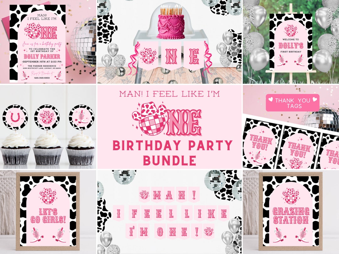 Man I Feel Like I'm One! Birthday Bundle | Disco Cowgirl Birthday