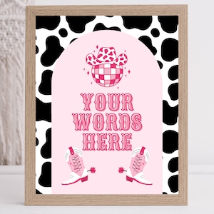 Custom Sign | Man I Feel Like I&#39;m One! | Disco Cowgirl Birthday Sign | Let&#39;s Go Girls! | Space Cowgirl | 8x10 | Printable