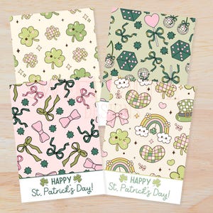 St. Patrick's Day Cookie Karte | St. Patricks Kekse | Kleeblatt-Plätzchen Karte | Glückskekskarte | 90x120 Mini Kekskarte | Druckbar