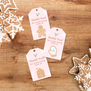 Gingerbread Thank You Tags | Oh Snap | Christmas Birthday | Oh What Fun It is to be One | Baking Spirits Bright | Printable