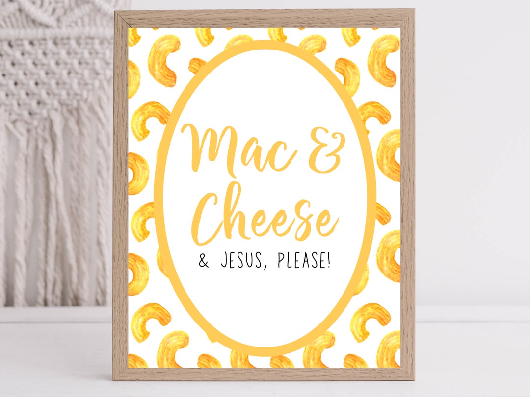 Holy Macaroni Mac & Cheese and Jesus Please Sign Macaroni Etsy