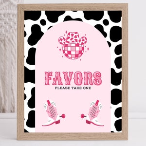 Favors | Man I Feel Like I&#39;m One! | Disco Cowgirl Birthday Sign | Let&#39;s Go Girls | Nashville Birthday | Space Cowgirl | 8x10 | Printable