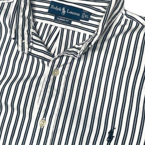 90&#39;s Vintage Polo Striped Dress Shirt Size XL Baggy oversized