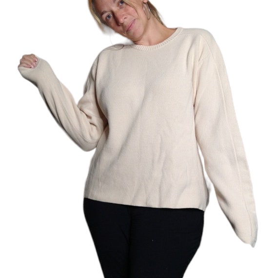 Y2K Vintage GAP Oversized Sweater size XL Beige B… - image 3