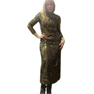 long sleeve middi dress Burnt Orange Shirred Long Sleeve Sorelle Midi Dress