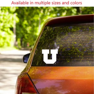 University of Utah Block U-cut vinylsticker – verkrijgbaar in meerdere maten en kleuren – gratis verzending en tracking! - Officieel gelicentieerd