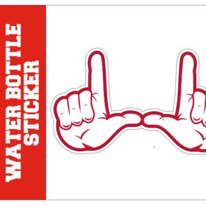 University of Utah Utes U Hands / U Fingers Logo Helm Waterflessticker