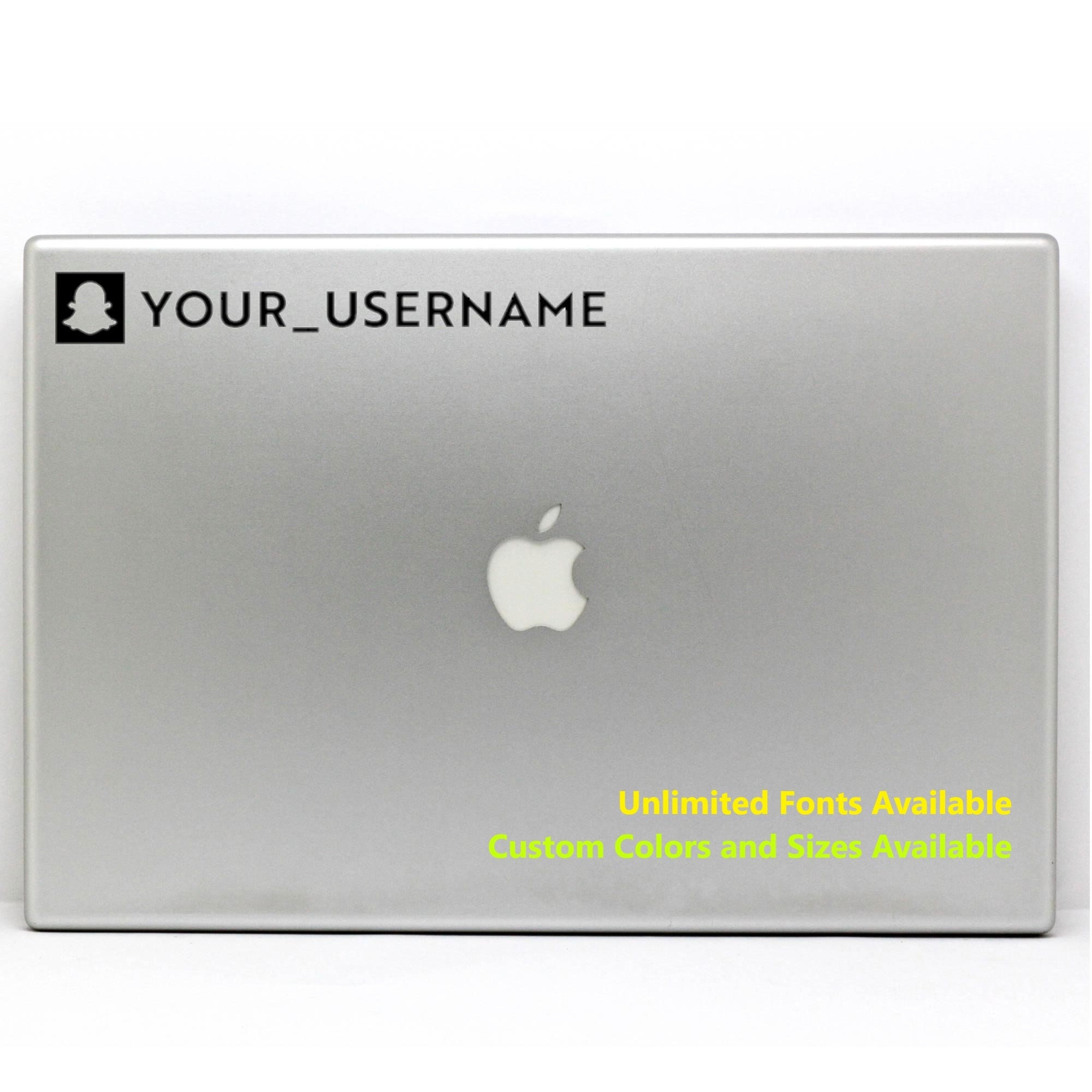 Customized Snapchat Username Sticker / Decal Choose ANY Font Etsy