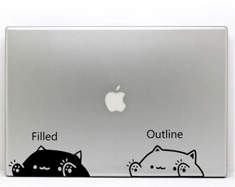 Bongo Cat Vinyl Decal / Sticker / Label - Available in Filled and Outline style