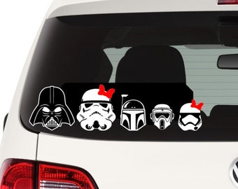 Star Wars Empire Helmet Stick Figure Family Vinyl Decal / - Etsy
