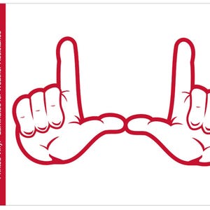 University of Utah U-handen / U-vingers Logo auto achterruit sticker / sticker