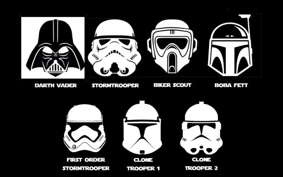 Star Wars Characters Stormtrooper Family Car Decal Star Wars