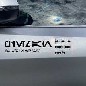 Gepersonaliseerde Star Wars Geïnspireerde Tick Mark - Kill Count Sticker / Decal - Rebellen- en Empire-jagers zijn beschikbaar