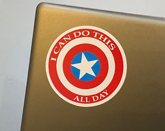 Captain America I Can Do This All Day Decal / Sticker / Label