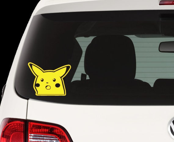 Surprised Pikachu Meme Decal Sticker Label