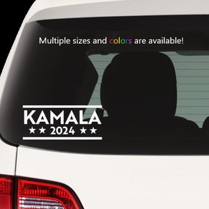 Kamala Harris 2024 Vinyl Window Decal / Sticker / Label - Harris Walz 2024
