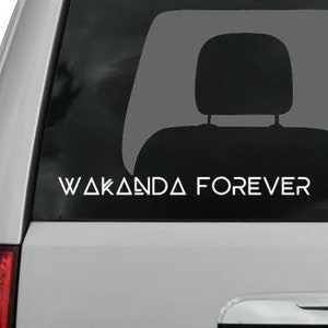 Personalized Black Panther Movie Text Inspired Lettering Vinyl Sticker / Decal