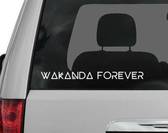 Personalized Black Panther Movie Text Inspired Lettering Vinyl Sticker / Decal