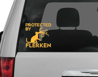 Protected by Flerken Captain Marvel Decal / Sticker