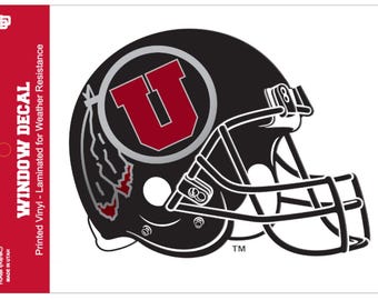 University of Utah Black Circle and Feather Car Rear Window Decal