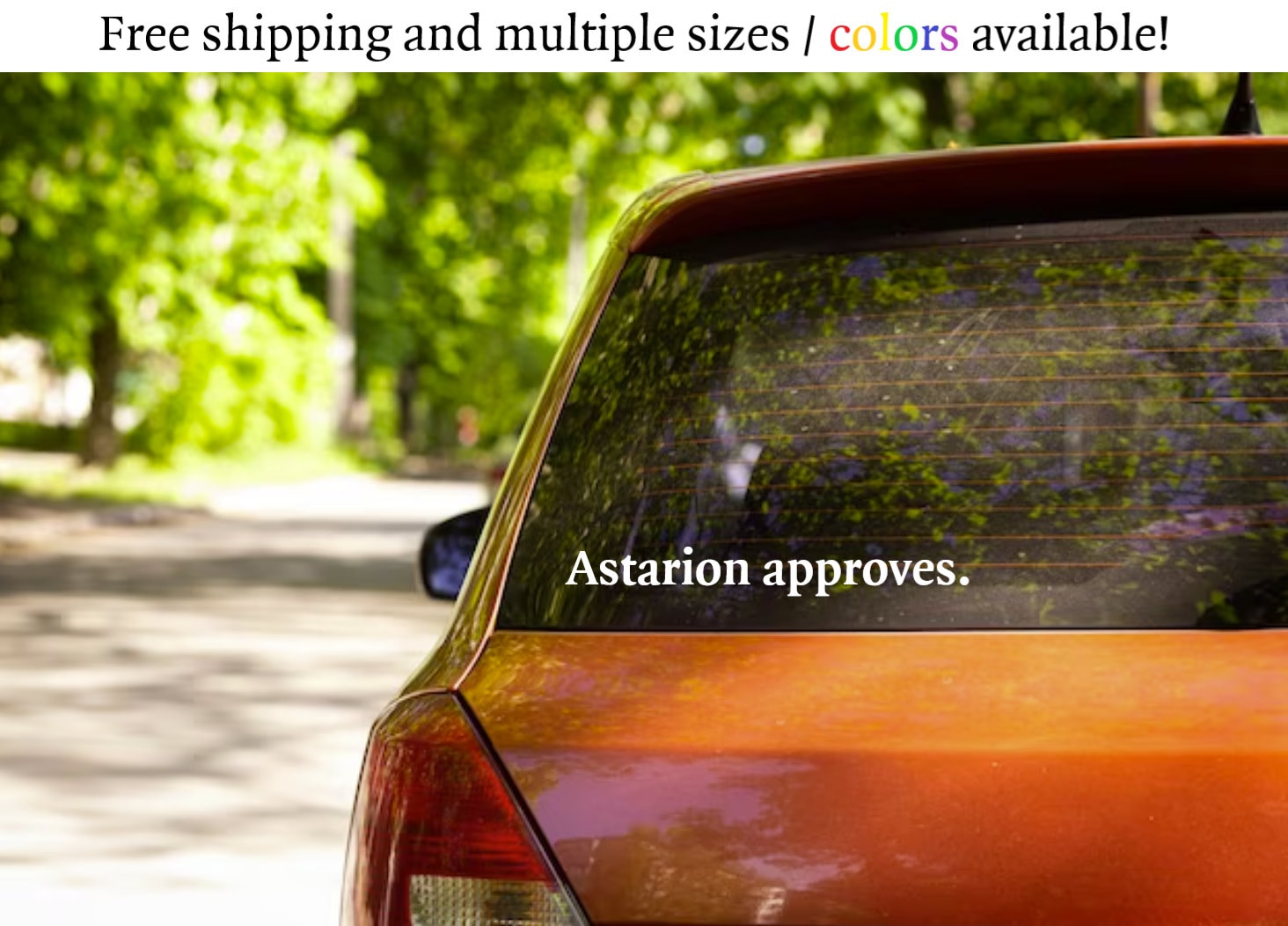 Astarion Approves Vinyl Sticker - Available in Multiple Sizes and Colors - Free Shipping with Tracking with this sticker / decal!
