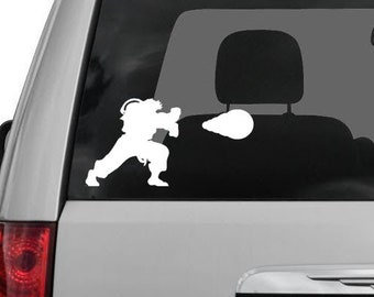 Street Fighter Ryu Hadouken Calcomanía / Pegatina / Etiqueta