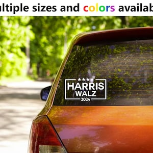 Harris Walz 2024 Vinyl Window Decal / Sticker / Label - Kamala Harris - Tim Walz