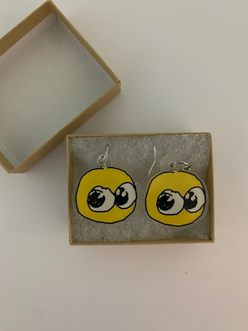 Powercry Shy Cursed Emoji Meme Earrings | Etsy