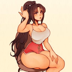 Pegatina de Mai Shiranui (atuendo casual de Street Fighter 6)