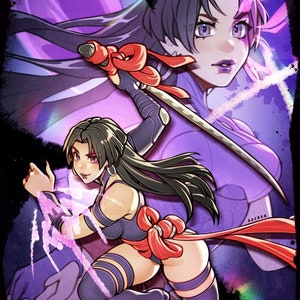 Psylocke Print (Rivals Vengeance Skin) (Holographic finish)