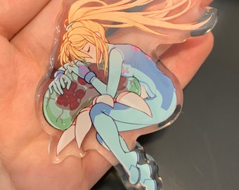 Samus and Baby Metroid Charm