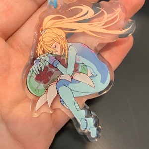 Samus and Baby Metroid Charm