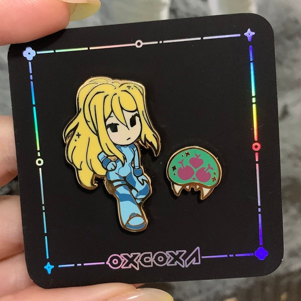 Samus & Baby Enamel Pin Set