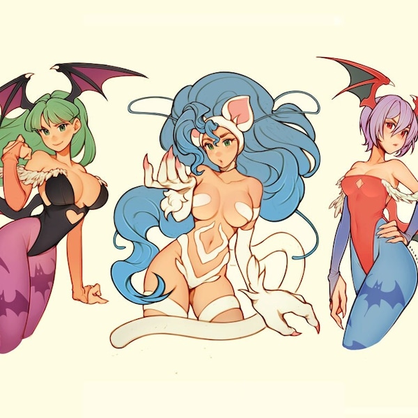 Darkstalkers Girls Prints