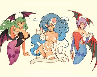 Darkstalkers Girls Prints