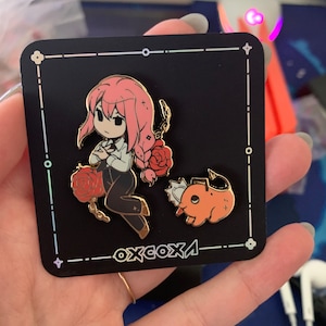 Makima and Pochita Pin Set