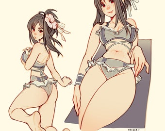 Tifa Swimsuit Sticker Set (pre-order)