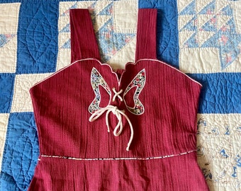 Vintage 70s Teen Girl Butterfly Dress XXS
