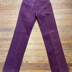 Vintage 90s Maroon Wrangler Jeans Straight Leg Long 26 Waist image 4
