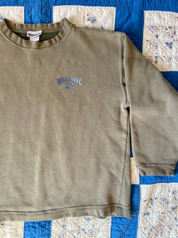 Vintage 90s Billabong Faded Green Distressed Sweat