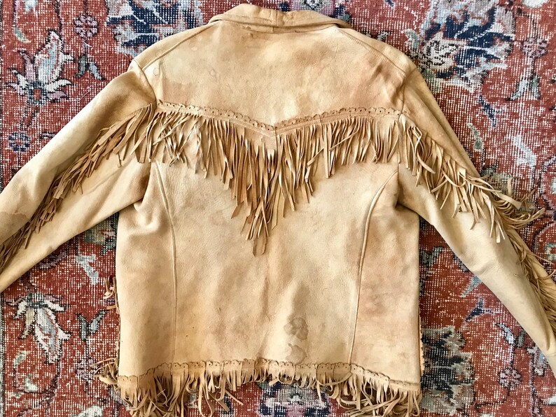 Antique 1800s Early 1900s Handmade Buckskin Tan Fringe Jacket - Etsy