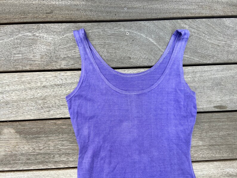 Antique 20s 30s purple cotton faded swimsuit one piece bathing suit image 3