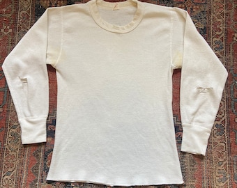 Vintage 1960s Worn Thermal Layering Top As Is