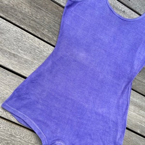 Antique 20s 30s purple cotton faded swimsuit one piece bathing suit image 4